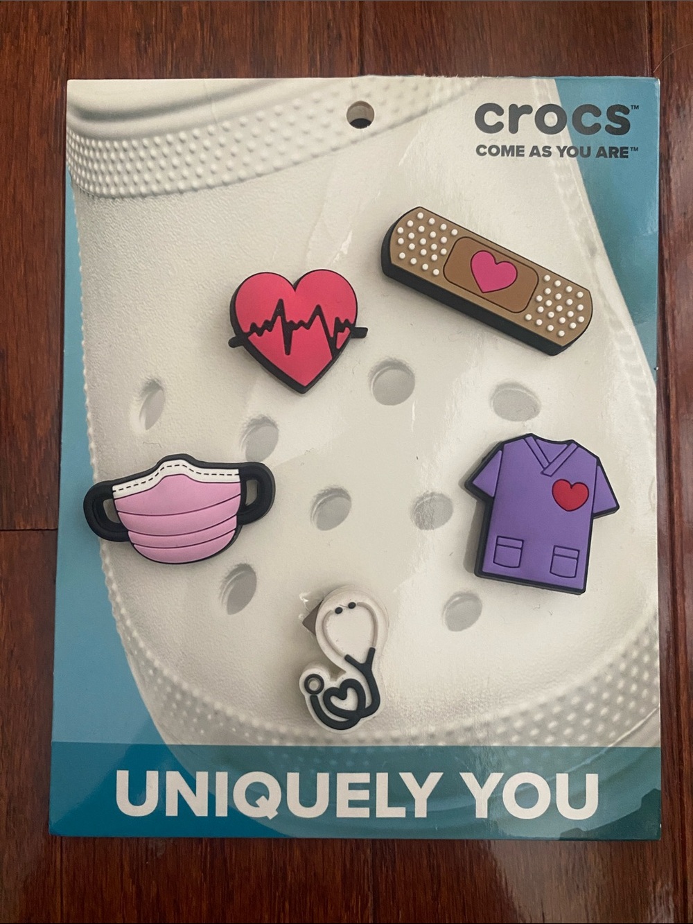 Crocs Jibbitz Healthcare Charm Set - Pink, Purple, Tan, White